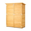 Outdoor Wooden Storage Shed Waterproof Garden Tool Shed 55x67.5 inch