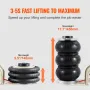 Air Jack, 3 Ton/6600 lbs Triple Bag Air Jack, Airbag Jack with Six Steel Pipes, Lift up to 17.7 inch/450 mm, 3-5 s Fast Lifting 