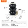 Air Jack, 3 Ton/6600 lbs Triple Bag Air Jack, Airbag Jack with Six Steel Pipes, Lift up to 17.7 inch/450 mm, 3-5 s Fast Lifting 