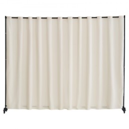 Room Divider Portable Panel Room Divider with Wheels Privacy Screen Beige