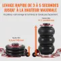 Air Jack, 3 Ton/3000 kg Triple Bag Air Jack, Airbag Jack with Six Steel Pipes, Lift up to 44.9 cm, 3-5 s Fast Lifting Pneumatic 