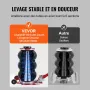 Air Jack, 3 Ton/3000 kg Triple Bag Air Jack, Airbag Jack with Six Steel Pipes, Lift up to 44.9 cm, 3-5 s Fast Lifting Pneumatic 