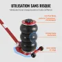 Air Jack, 3 Ton/3000 kg Triple Bag Air Jack, Airbag Jack with Six Steel Pipes, Lift up to 44.9 cm, 3-5 s Fast Lifting Pneumatic 
