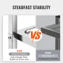 rustfri stålvogn, 3-lags laboratorievogn 181,4 kg