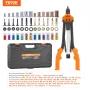 Rivet Nut Tool, 40.6cm Rivnut Tool Kit with 13PCS Metric and SAE Mandrels, 186PCS Rivet Nuts, M3, M4, 10-24, M5, M6, 1/4-20, 8-3