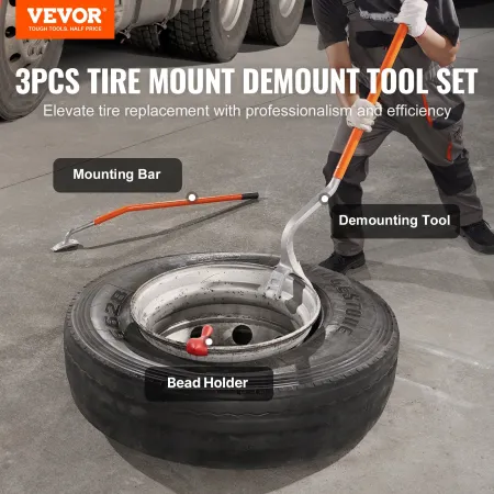 VEVOR Truck Tire Changer Mount Demonter 57,1-62,2 cm Radial Bias Ply/Tubeless Tire