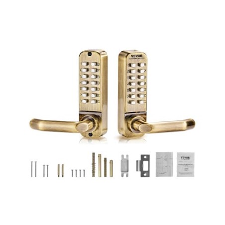 Mechanical Keyless Entry Door Lock 14 Key Mechanical Door Lock Waterproof