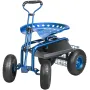 VEVOR Garden Cart Rolling Workseat with Wheels, Gardening Stool for Planting, 360 Degree Swivel Seat, Wagon Scooter with Steerin
