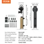 VEVOR 8FT Sliding Barn Door Hardware Kit, 149.7 kg Loading Heavy Duty Barn Door Track Kit for Single Door, Fit 112.8-131.1 cm Wi