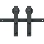 8FT Sliding Barn Door Hardware Kit, 149.7 kg Loading Heavy Duty Barn Door Track Kit for Single Door, Fit 112.8-131.1 cm Wide and