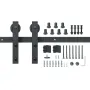 8FT Sliding Barn Door Hardware Kit, 149.7 kg Loading Heavy Duty Barn Door Track Kit for Single Door, Fit 112.8-131.1 cm Wide and