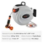 Retractable Hose Reel Water Hose Reel 20m x 1.3cm 180° Swivel Wall-Mounted