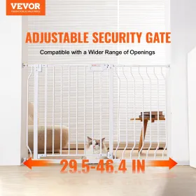 VEVOR Baby Gate, 74.9-122.9 cmExtra Wide, 76.2 cm High, Dog Gate for Stairs Doorways and House, Easy Step Walk Thru Auto Close C