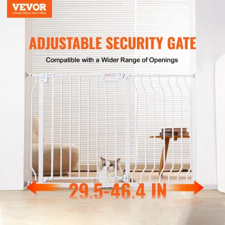 VEVOR Baby Gate, 74.9-122.9 cmExtra Wide, 76.2 cm High, Dog Gate for Stairs Doorways and House, Easy Step Walk Thru Auto Close C