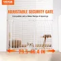 VEVOR Baby Gate, 74.9-122.9 cmExtra Wide, 76.2 cm High, Dog Gate for Stairs Doorways and House, Easy Step Walk Thru Auto Close C
