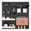 Pegboard Combination Kit 11 X 11 "Plastic Pegboard 4 Panels til Home Black