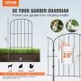 VEVOR Garden Fence, No Dig Fence 731.5 cm (H)x396.2 cm (L) Animal Barrier Fence, Underground Decorative Garden Fencing with 5.1 