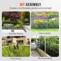 Garden Fence, No Dig Fence 731.5 cm (H)x396.2 cm (L) Animal Barrier Fence, Underground Decorative Garden Fencing with 5.1 cm Spi