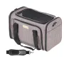 Cat Carrier with Wheels, Airline Approved Rolling Pet Carrier with Telescopic Handle and Shoulder Strap, Dog Carrier with Wheels
