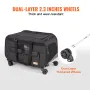 Cat Carrier with Wheels, Rolling Pet Carrier with Telescopic Handle and Shoulder Strap, Dog Carrier with Wheels for Pets under 1