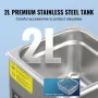 Ultrasonic Cleaner with Digital Timer & Heater, Professional Ultra Sonic Jewelry Cleaner, Stainless Steel Heated Cleaning Machin
