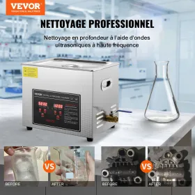 Ultrasonic Cleaner med Digital Timer & Heater, Professionel