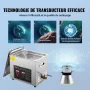 VEVOR Ultrasonic Cleaner med Digital Timer & Heater, Professionel Ultra Sonic Smykkerenser, Rustfrit Stål Opvarmet Rengøring