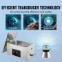Ultrasonic Cleaner with Digital Timer & Heater, Professional Ultra Sonic Jewelry Cleaner, Stainless Steel Heated Cleaning Machin