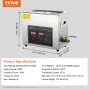 Ultrasonic Cleaner med Digital Timer & Heater, Professionel