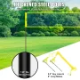 VEVOR Outdoor Portable Volleyball Net System, Adjustable Height Steel Poles, Professional Volleyball Set with PVC Volleyball, Pu