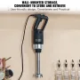 Commercial Immersion Blender, 750 Watt Heavy Duty Hand Mixer, Variable Speed Kitchen Stick Mixer with 304 Stainless Steel Blade,