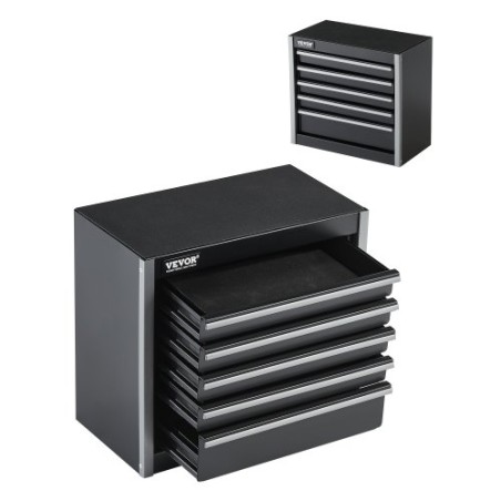 Tool Box 8.6-inch Portable Metal Tool Box with 5 Drawers Tool Organizer
