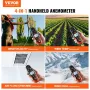 VEVOR Bluetooth Handheld Anemometer, 14℉-140℉, Digital Wind Speed Meter Gauge with LED Backlight Screen, Measures Wind Velocity 