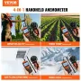 Split Handheld Anemometer, 14℉-140℉, Digital Wind Speed CFM Meter Gauge with LED Backlight Screen, Measures Wind Velocity Wind T