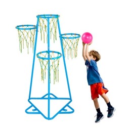 Kids Basketball Hoop 4-Hoop Portable Basketball Stand Adjustable Heights