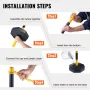 Adjustable Traffic Delineator Post Cones, 4 Pack, Traffic Safety Delineator Barrier with Fillable Base 8FT Chain, for Traffic Co