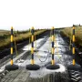 VEVOR Justerbar Traffic Delineator-stolpekegler, 4-pack, Traffic Safety Delineator Barriere med Fyldbar Base 8FT-kæde, til Traf