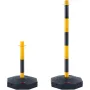 VEVOR Adjustable Traffic Delineator Post Cones, 4 Pack, Traffic Safety Delineator Barrier with Fillable Base 8FT Chain, for Traf