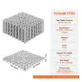sammenlåsende drængulvmåtte 30,5 x 30,5 cm PVC skridsikre