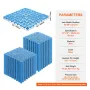 Modular Interlocking Cushion, 50 Pack 30 x 30 cm Splicing Drainage Mats, Soft PVC Interlocking Drainage Floor Tiles, Non-Slip Dr