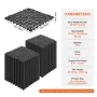 VEVOR Modular Interlocking Pude, 55 Pack 30 x 30 cm Splejsning Drænmåtter, Blød PVC Sammenlåsende Drængulvfliser, Non-S