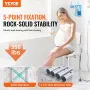 VEVOR Shower Chair, Shower Seat with Back, Adjustable Height Shower Stool, Shower Chair for Inside Shower Bathtub, Non-slip Bath