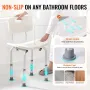 Shower Chair, Shower Seat with Back, Adjustable Height Shower Stool, Shower Chair for Inside Shower Bathtub, Non-slip Bathroom B