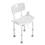 VEVOR Shower Chair, Shower Seat with Back, Adjustable Height Shower Stool, Shower Chair for Inside Shower Bathtub, Non-slip Bath