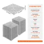 VEVOR Modular Interlocking Pude, 55 Pack 30 x 30 cm Splejsning Drænmåtter, Blød PVC Sammenlåsende Drængulvfliser, Non-S