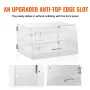VEVOR Pastry Display Case, 2-Tier Commercial Countertop Bakery Display Case, Acrylic Display Box with Rear Door Access & Removab