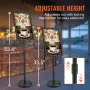 VEVOR Pedestal Sign Holder, 11 x 17 Inch Vertical and Horizontal Adjustable Poster Stand, Heavy-Duty Floor Standing Sign Holder 