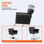 Salon Chair, Barber Chair for Hair Stylist, Styling Chair with Heavy Duty Hydraulic Pump, 360° Swivel Hair Salon Chair with Foot