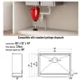 Farmhouse Kitchen Sink, 304 Stainless Steel Drop-In Sinks, Top Mount Single Bowl Basin with Ledge & Accessories, Household Dishw
