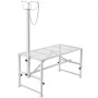 Livestock Stand Goat Trimming Stand 21"-33" Height 47x23 in Tabletop White